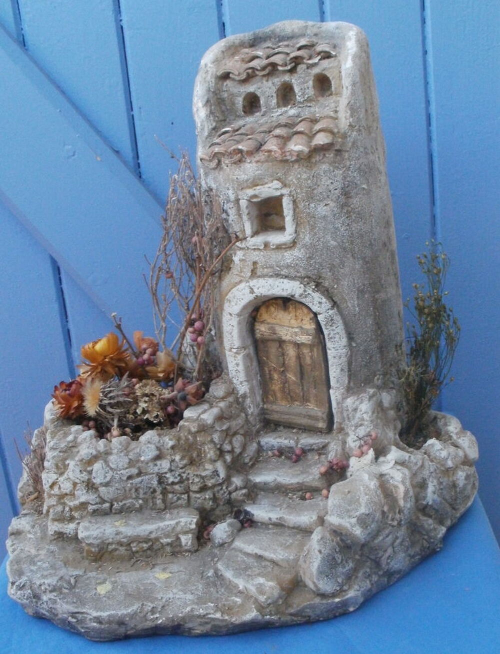 Pigeonnier d&eacute;coratif en pierre reconstitu&eacute;e Hauteur 30 cm Jardin
