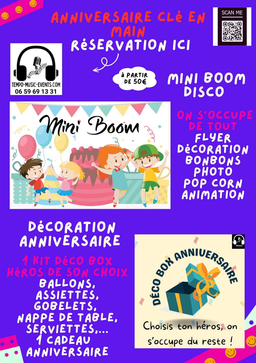   Animation anniversaire enfant mini disco boum 