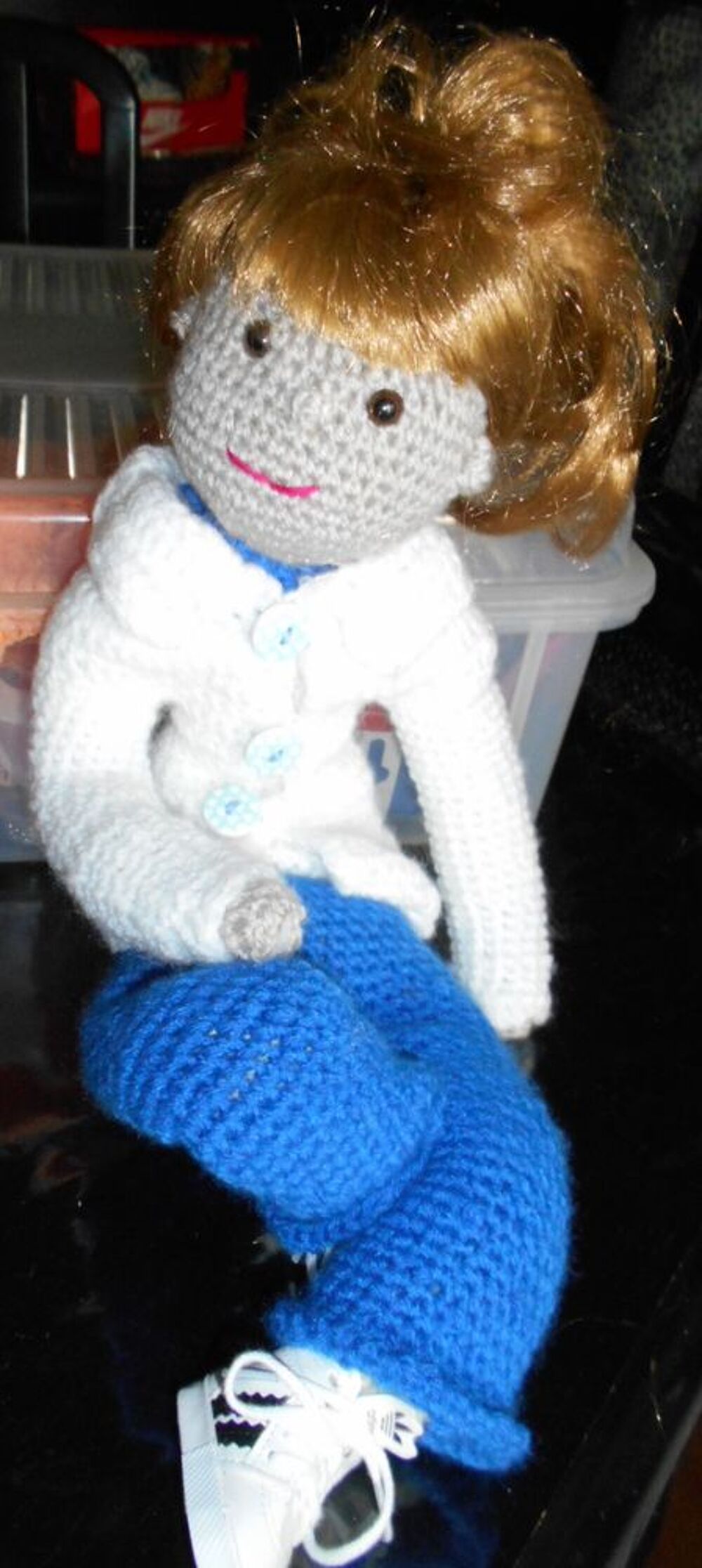 poup&eacute;e faite au crochet H 48cm Jeux / jouets