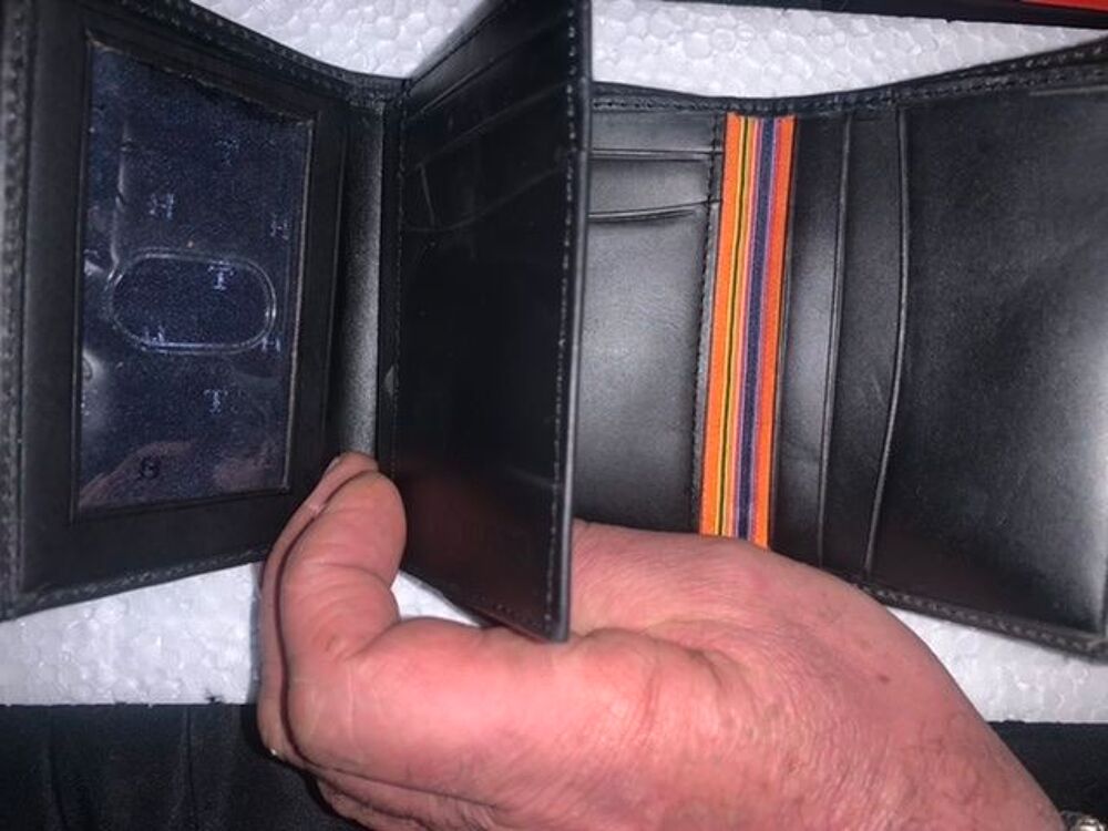 Portefeuille en cuir neuf Tommy Hilfiger emball&eacute; avec Boite Maroquinerie