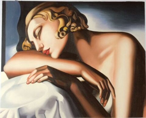 Tableau toile peinture TAMARA DE LEMPICKA LA DORMEUSE Toile 120 Marseille 13 (13)
