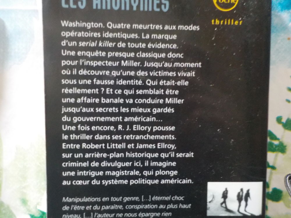 LES ANONYMES de R.J. ELLORY Ed. Le Livre de Poche Livres et BD