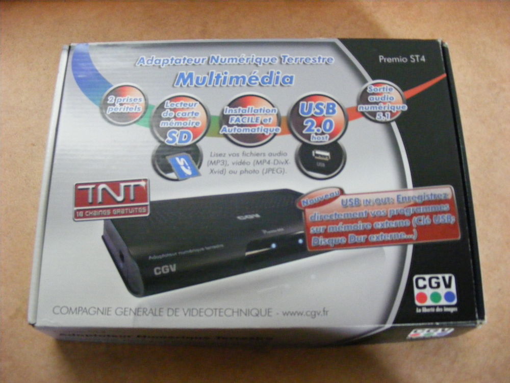 d&eacute;codeur TNT CGV premier ST4 Photos/Video/TV