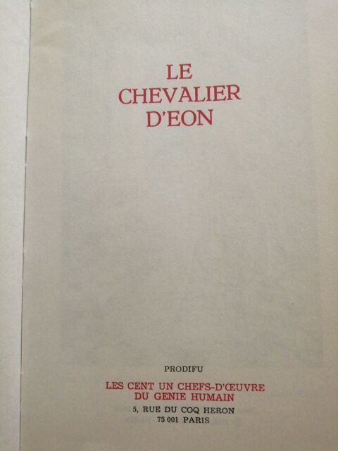Contes de Boccace et Chevalier d'Eon Gelinand Montpellier (34)