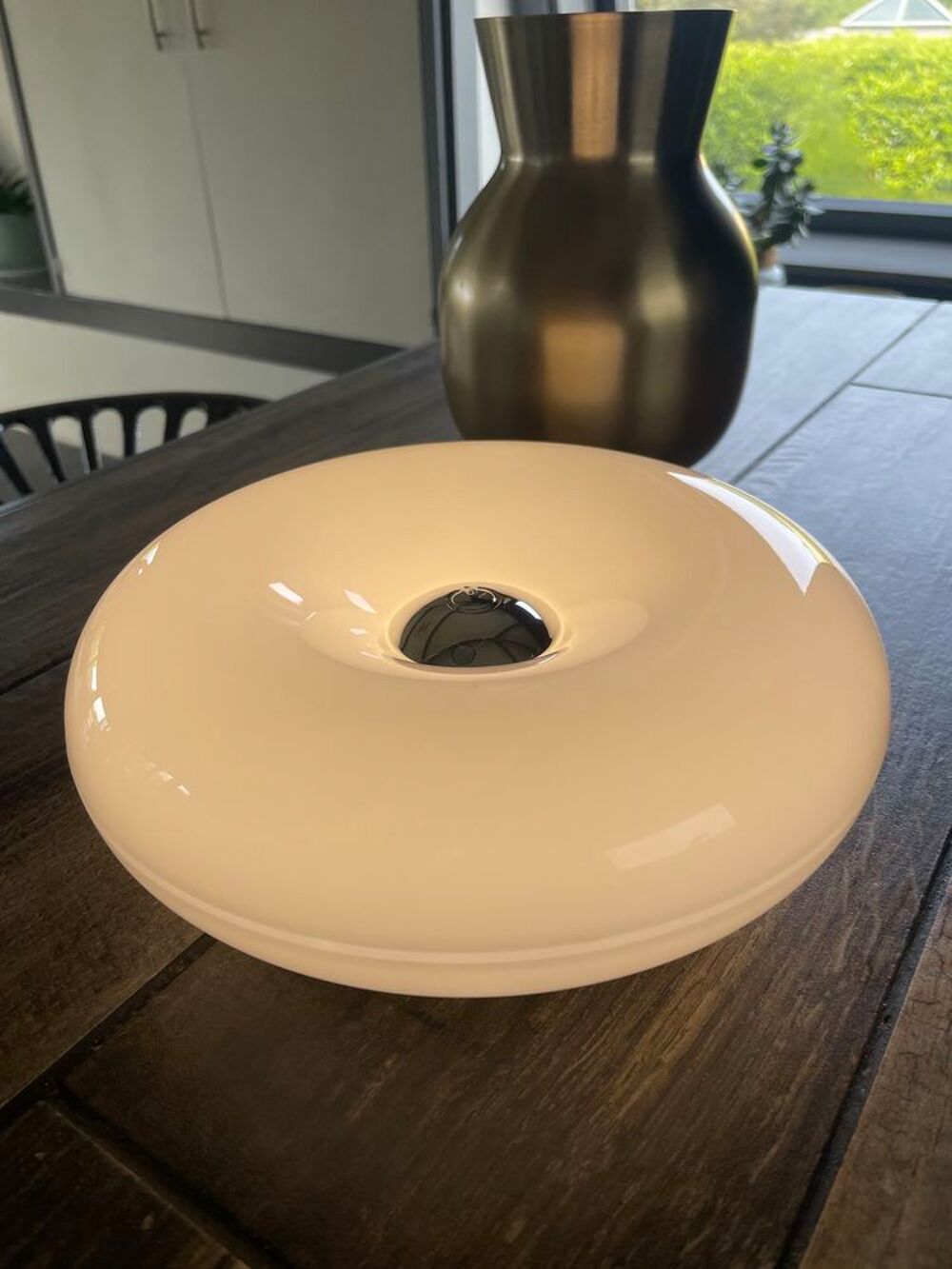 lampe donuts blanche design Décoration