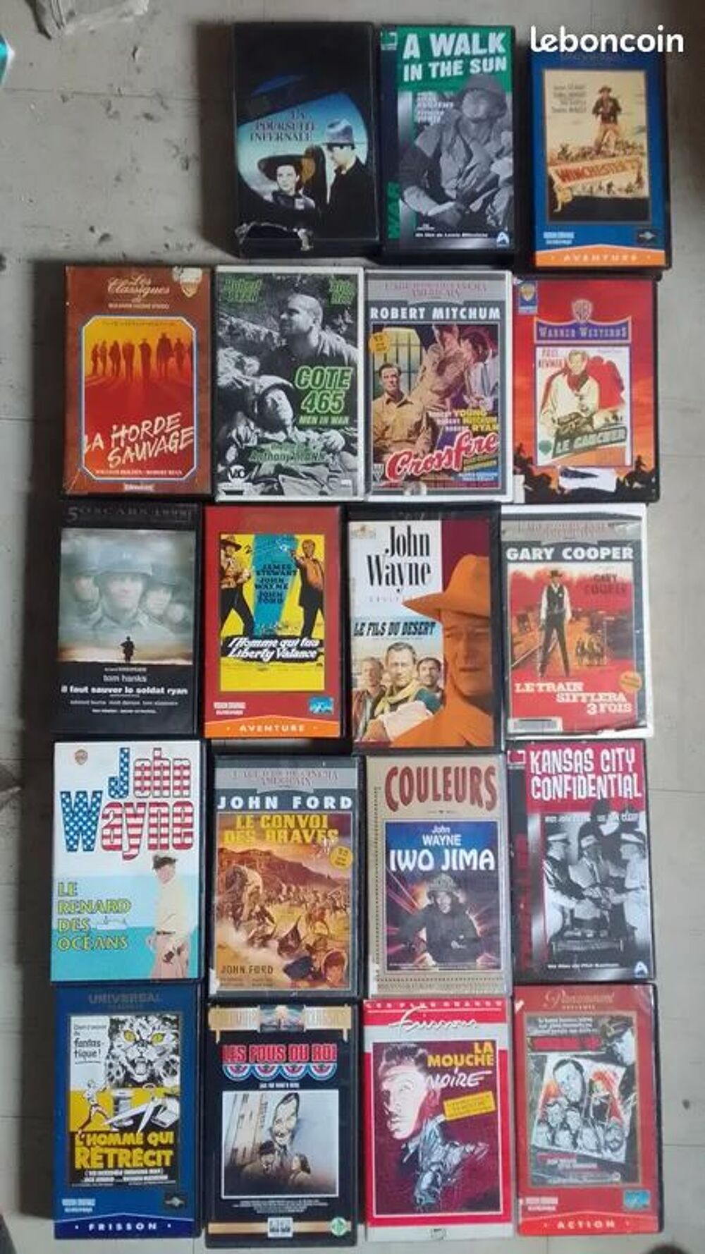 VHS de films DVD et blu-ray