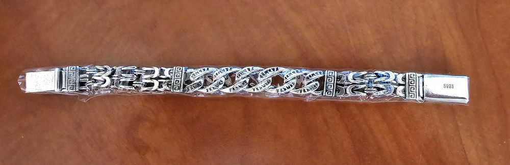 Gourmette Authentique Tibet Argent S- 925 avec Certificat Bijoux et montres
