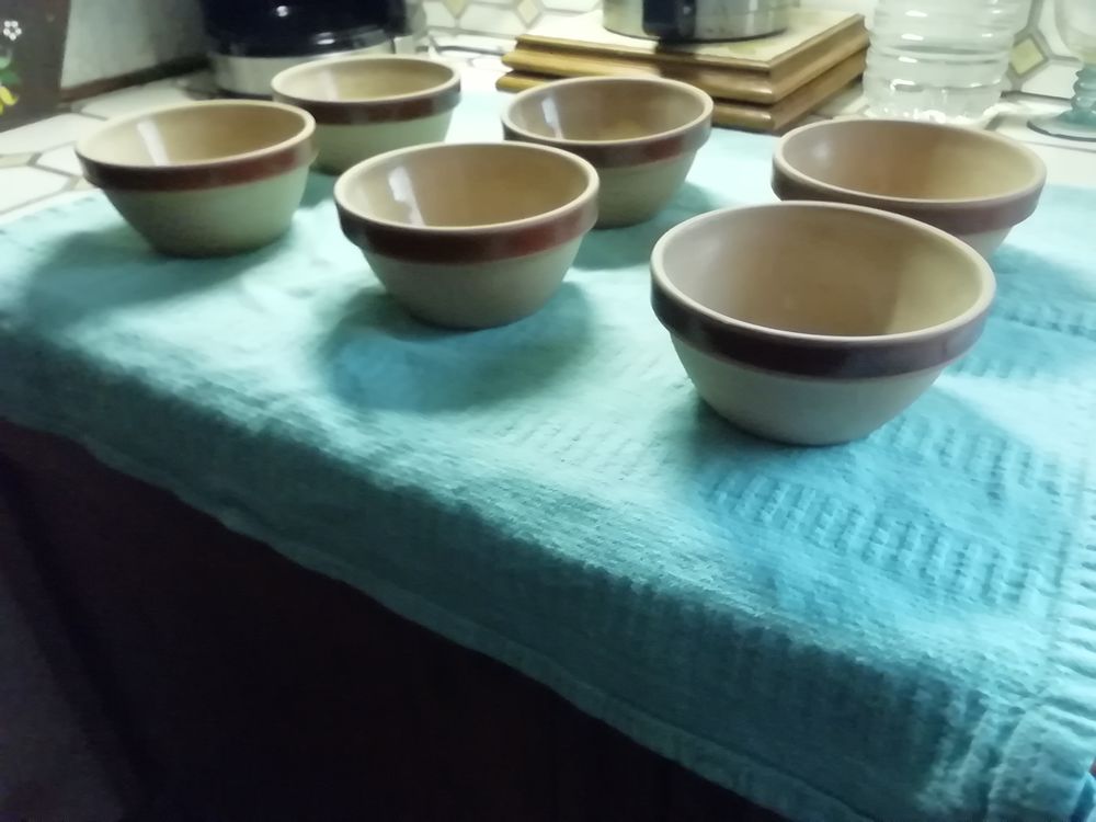 6 bols en gr&eacute; de Gien France Cuisine
