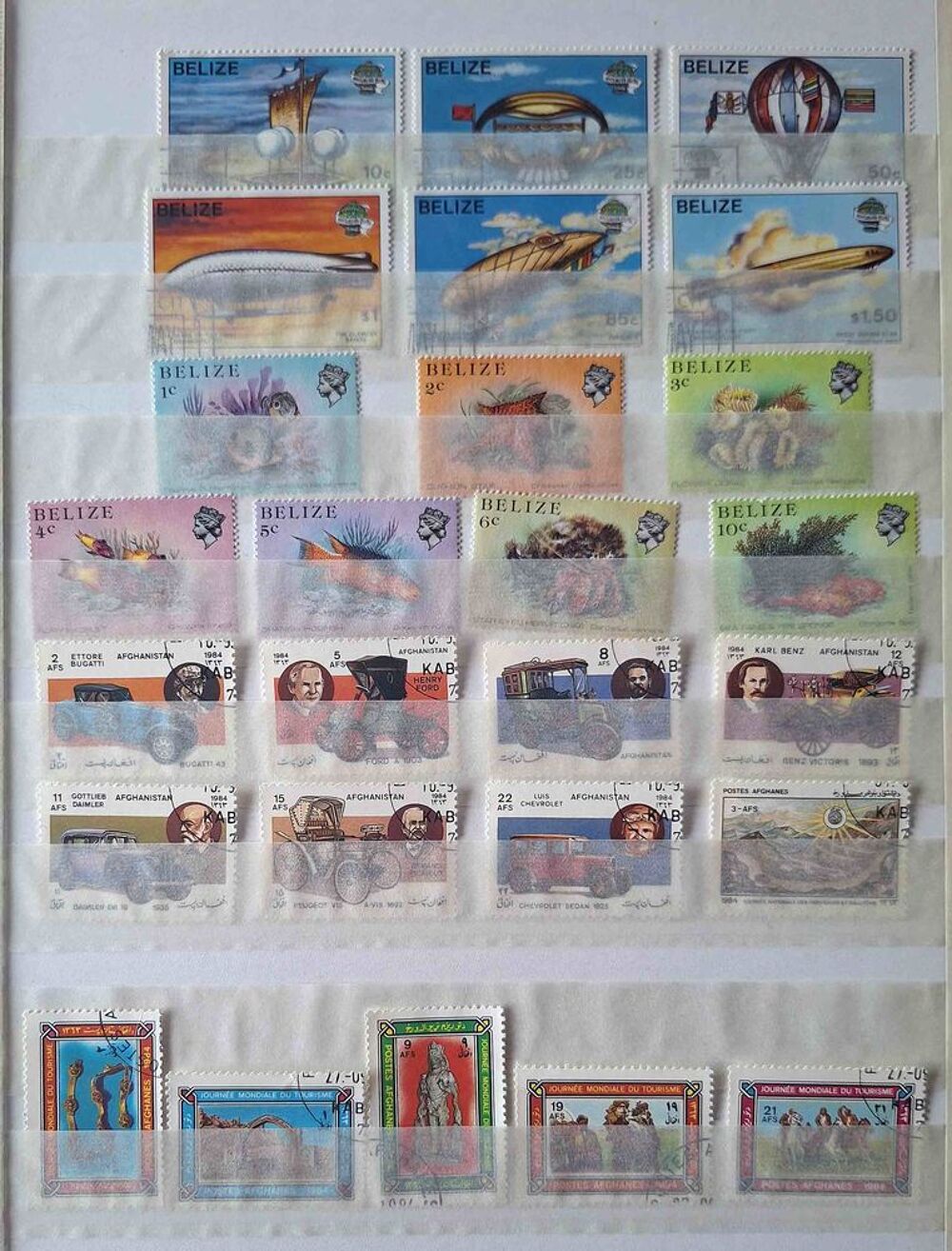 S&eacute;rie de timbres de collection de Belize 
