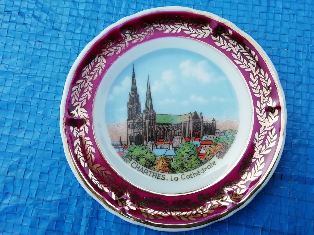 Assiette miniature Limoges 8 cm : Chartres Décoration