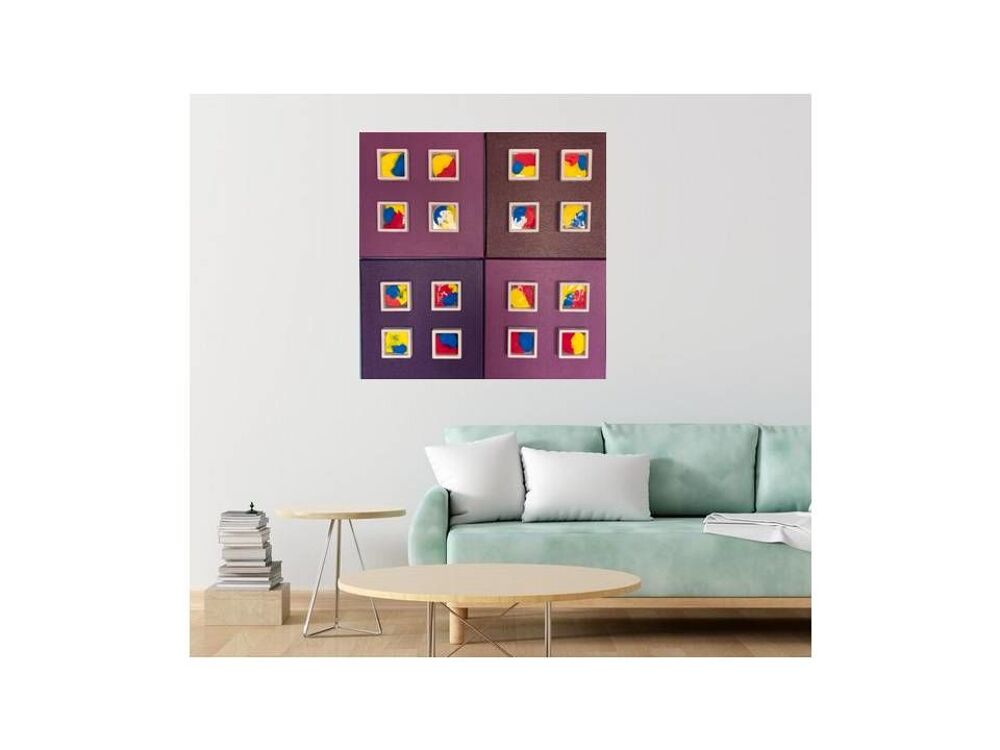 Tableau abstrait en relief. Décoration