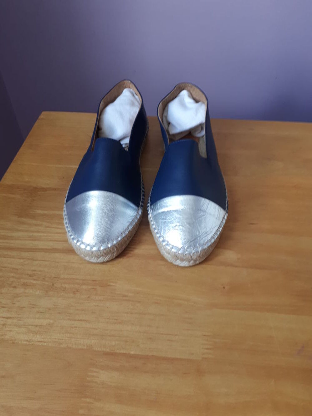 ESPADRILLES GRIS ET BLEUE Chaussures