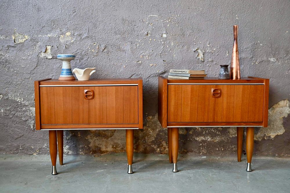 Paire de chevets ou table de nuit style vintage scandinave Meubles