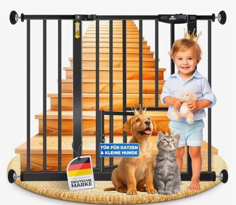 Barrière de sécurité enfant noire avec petit portillon  pour Beuvrages (59)