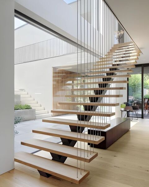 escalier sur mesure limon  centrale acier 850 21000 Dijon