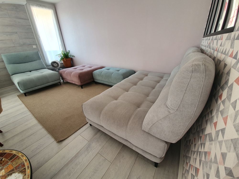 Canap&eacute; Modulable Cuir center Meubles