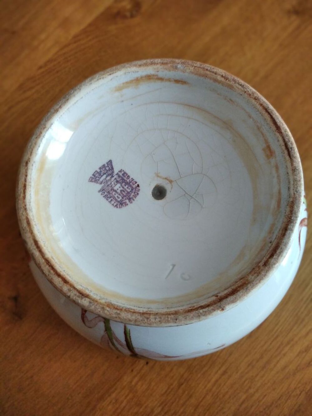 Ancien cache pot Gien Décoration