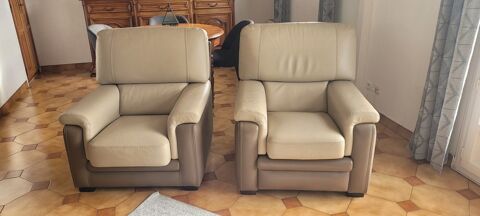 2 FAUTEUILS CUIR 190 Chelles (77)