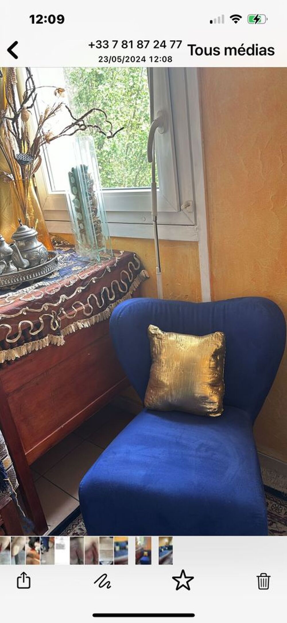 salon marocain complet bleu et dor&eacute; Décoration