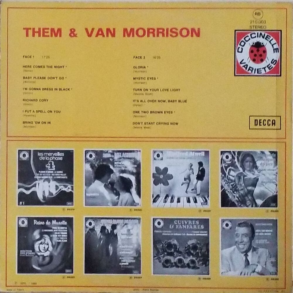 Them Avec Van Morrison Gloria CD et vinyles