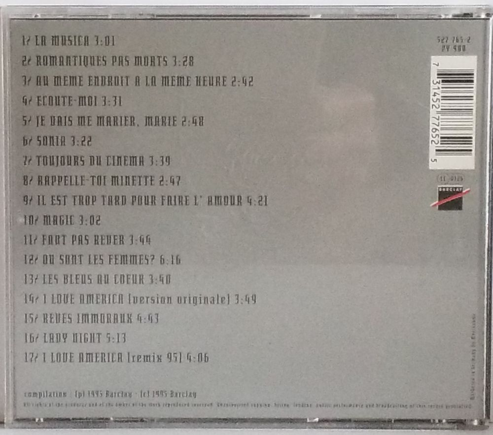  CD Patrick Juvet - Best Of 1995 CD et vinyles