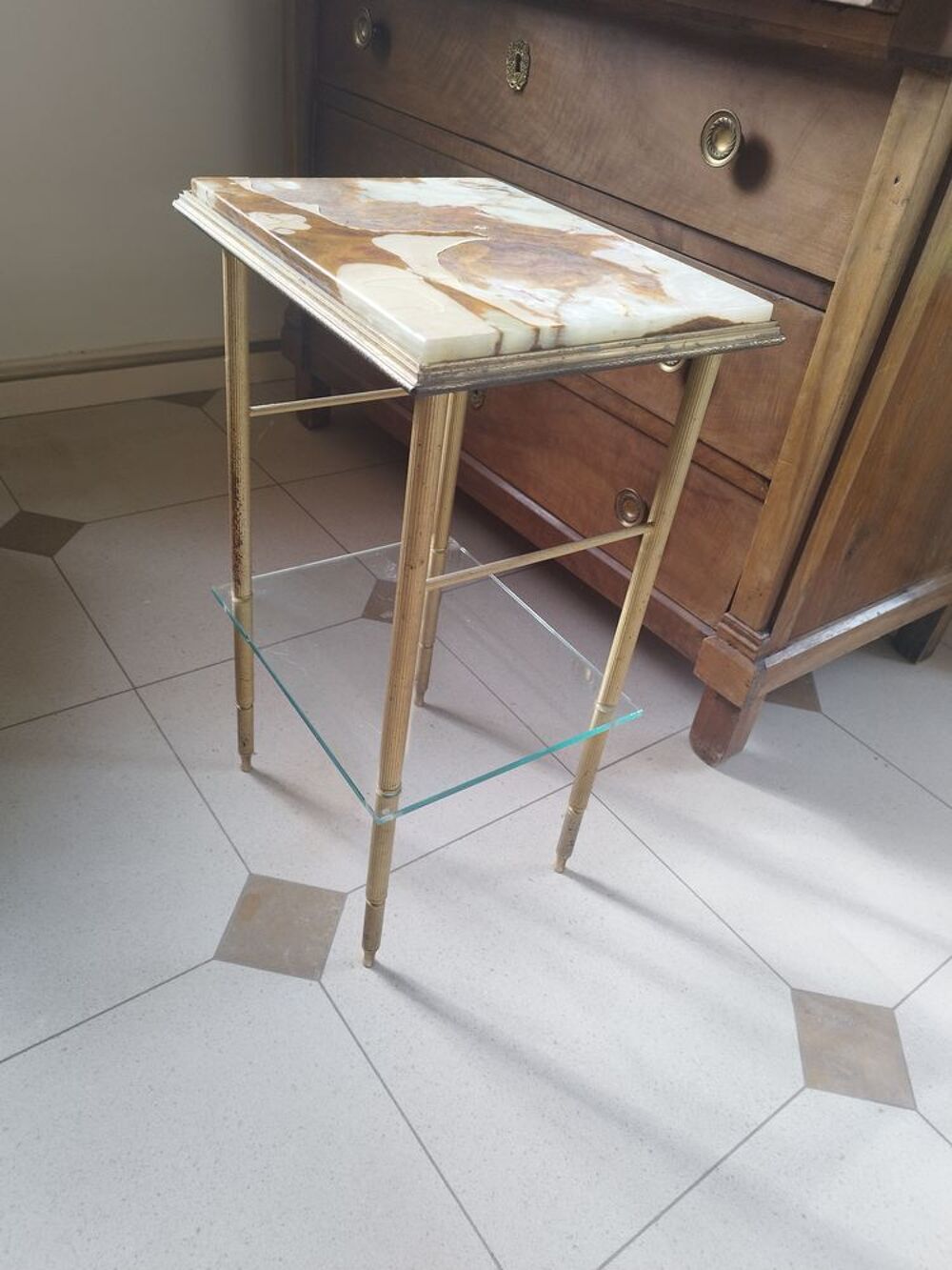 Petite table en marbre vintage Meubles
