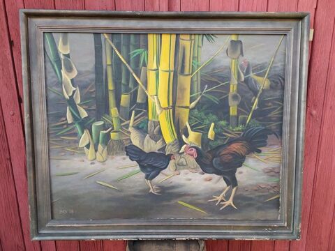 Tableau Poules Basse-Cour Bambous Indon�sie 0 Loches (37)