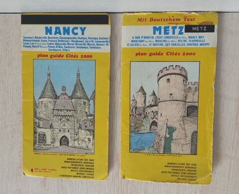 Anciens plans de Metz et Nancy (2 euros les 2) 2 Metz (57)