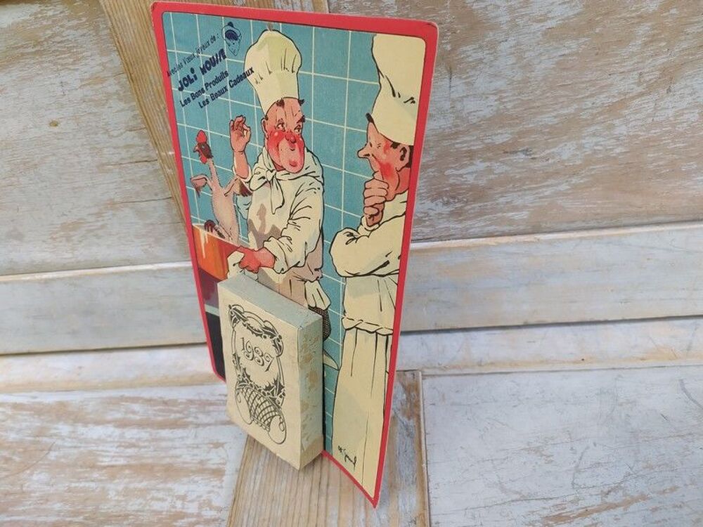 Calendrier Publicitaire Jolie Mousse Illust O.k G&eacute;rard 1937 