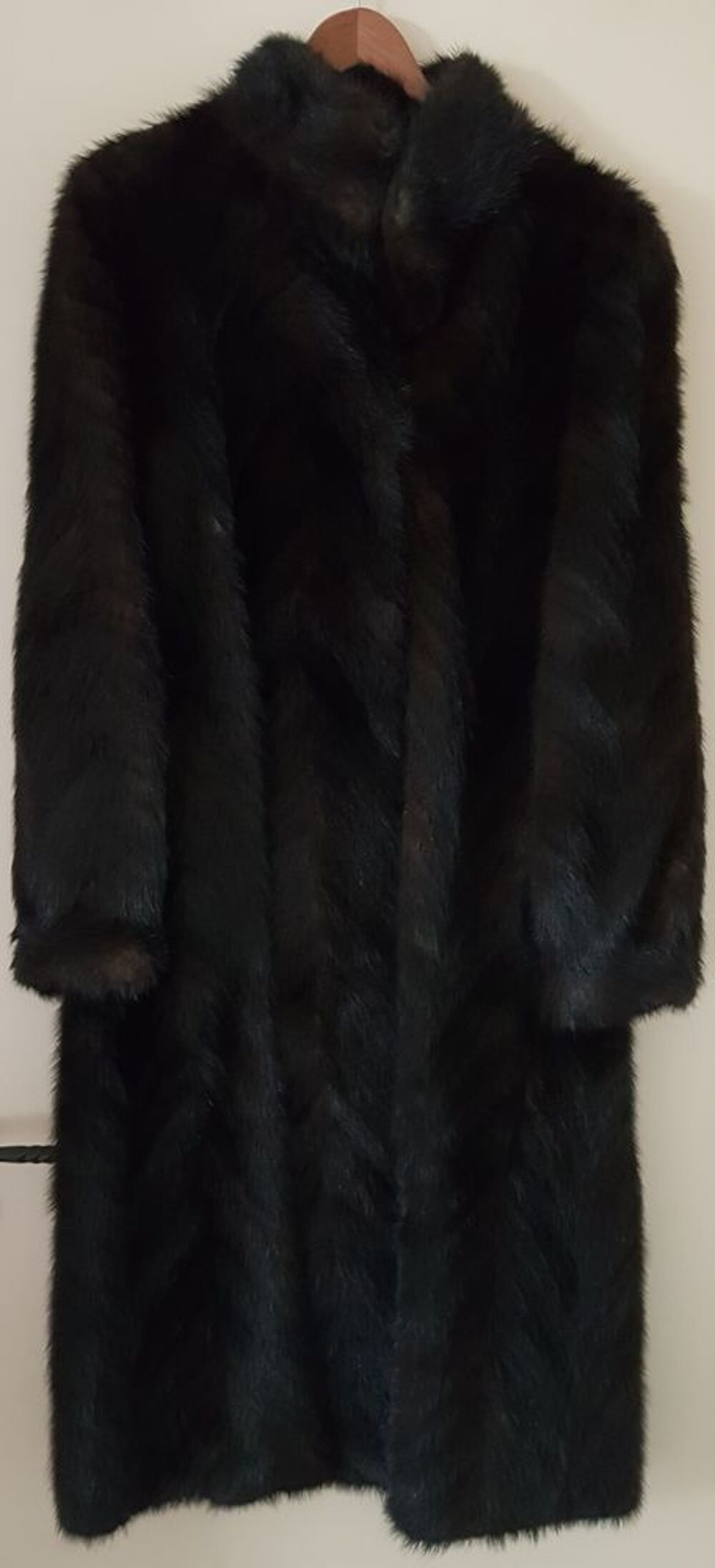 Manteau en vison noir Vtements