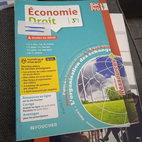 economie et droit editions foucher niveau 1ere et term de 20 5 Annonay (07)