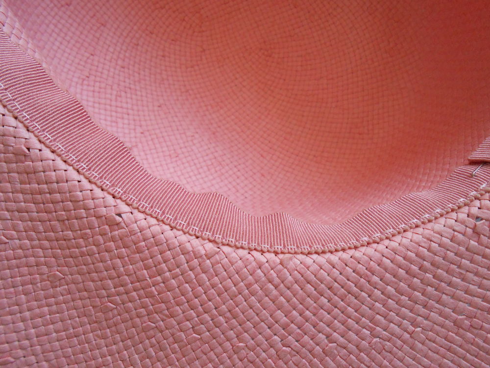 Chapeau de paille rose pour femme Vêtements