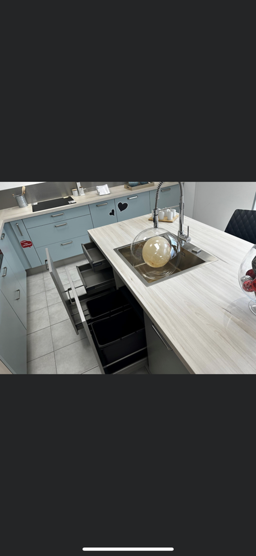 Cuisine cuisinella neuve bleu pastel Meubles