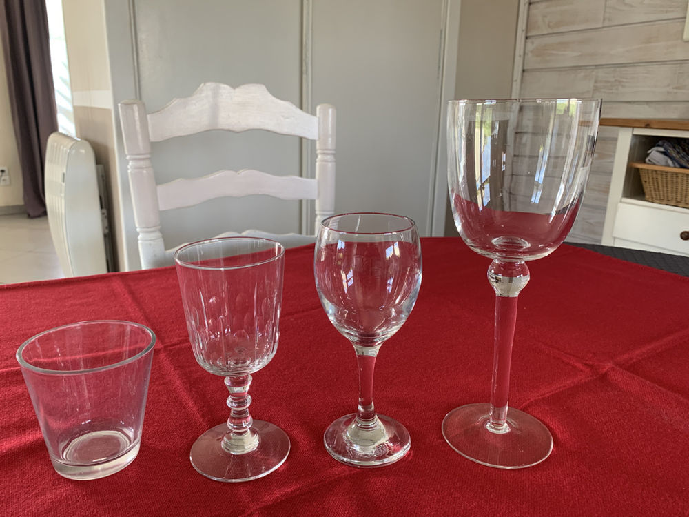 Grand verre vase sur pied Décoration