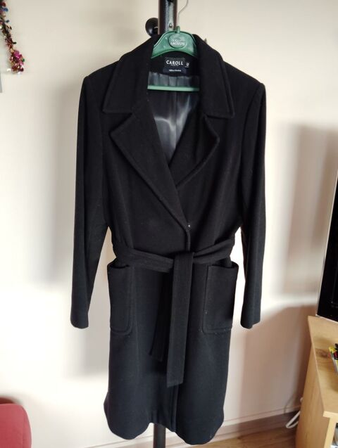 Manteau femme long noir Caroll taille 42 30 Lille (59)