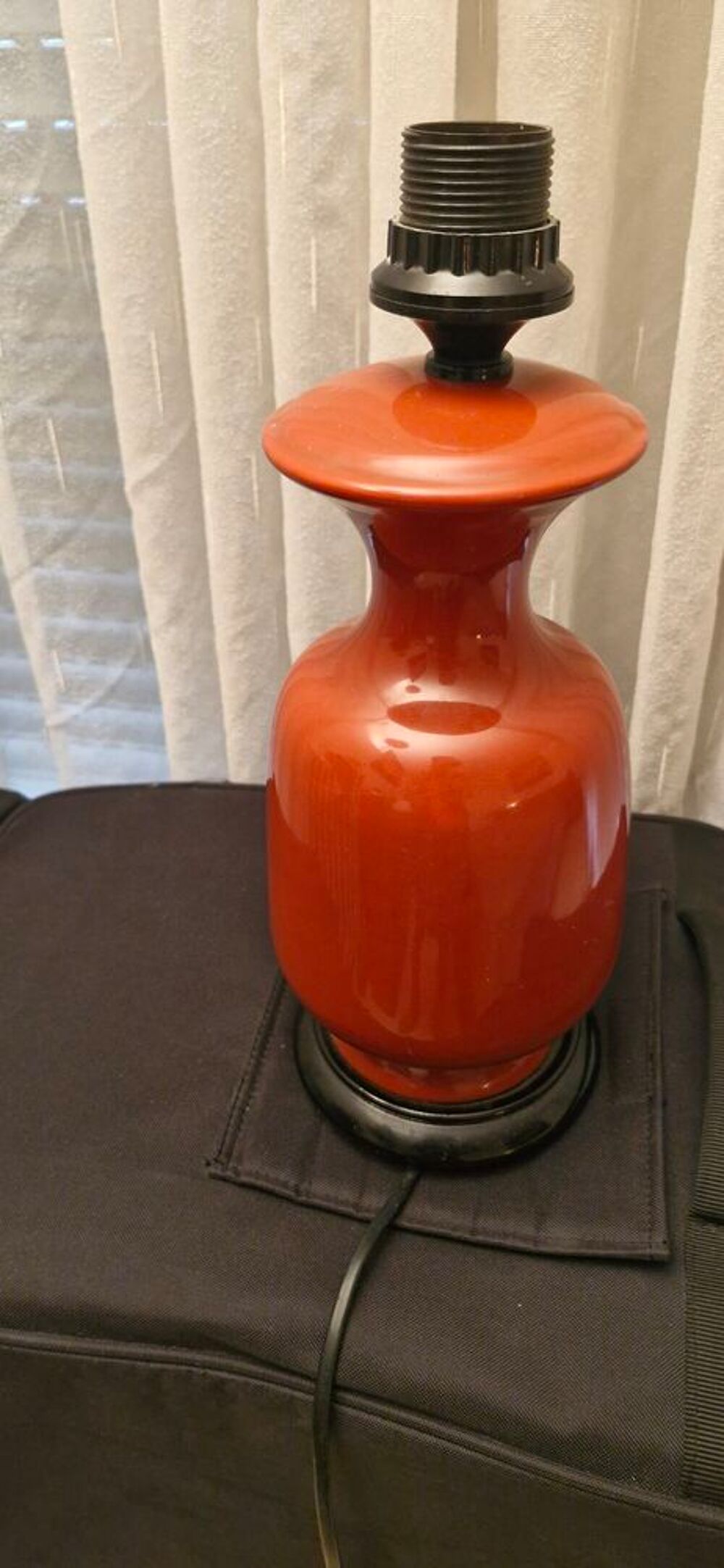 Lampe vintage en c&eacute;ramique terracotta ? Ann&eacute;es 70/80 Décoration