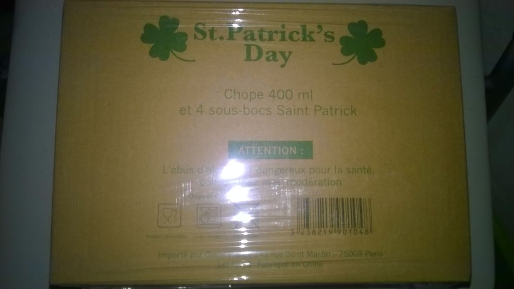 Chope &agrave; biere NEUF
St Patrick s Day
Cuisine