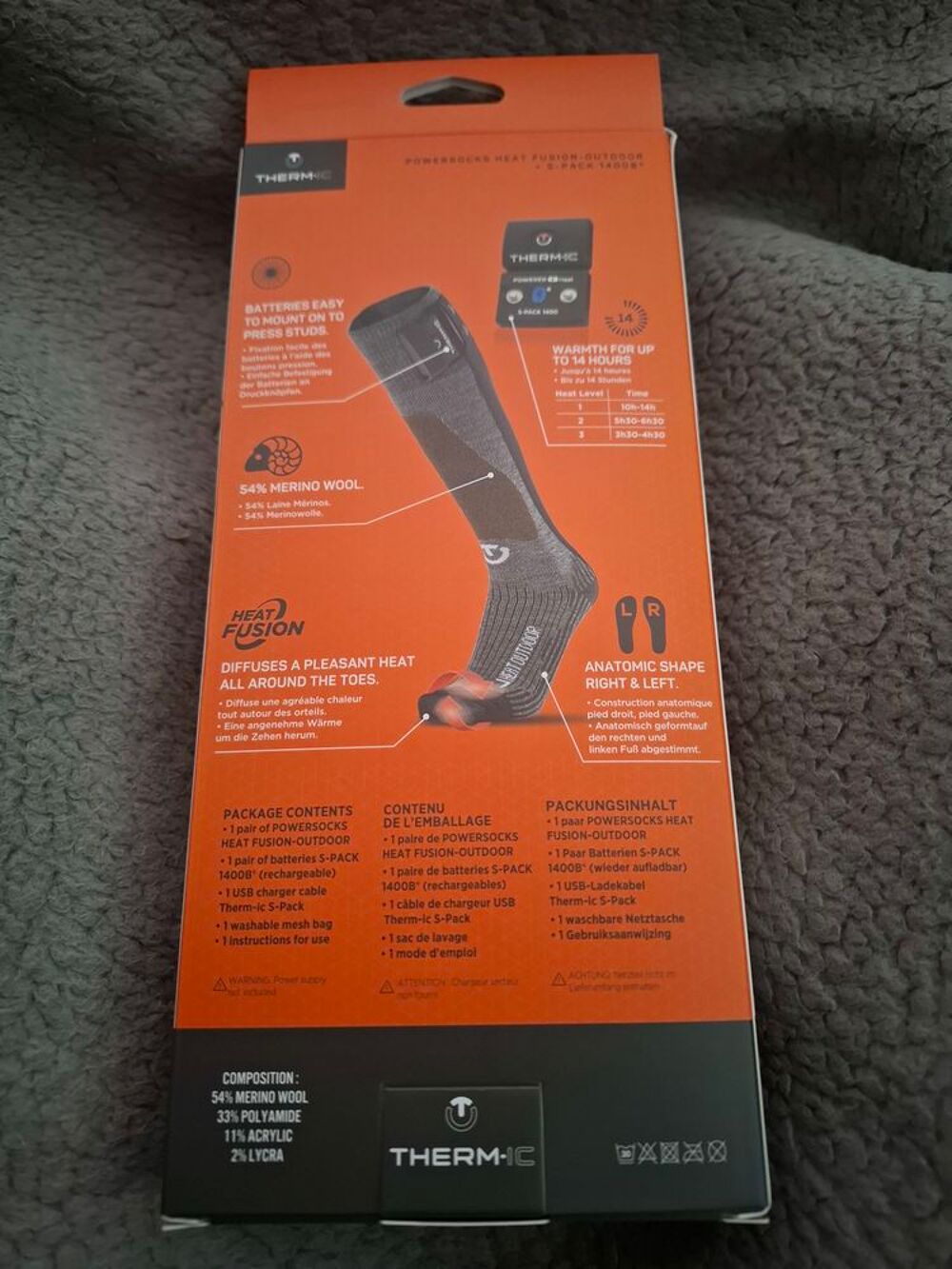 Therm-ic Powersocks Heat Fusion Outdoor + S-Pack 1400B Sports