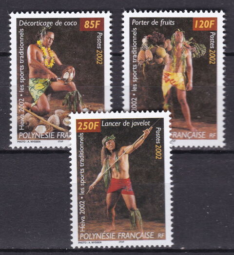 Timbres FRANCE Polynsie Franaise 2002 YT 669  671 3 Lyon 5 (69)