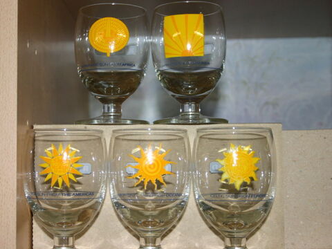 5 verres RICARD  rare Série 60 Montcy-Notre-Dame (08)