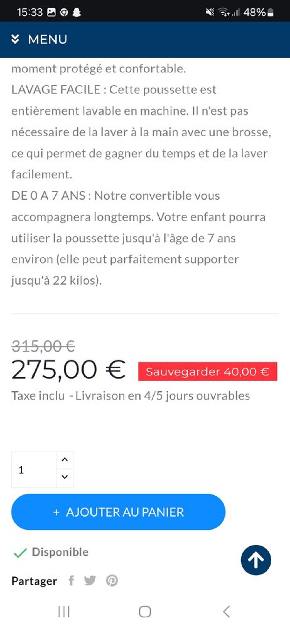 Pousette asalvo two+ naissance &agrave; 22kg 3en1 Puériculture