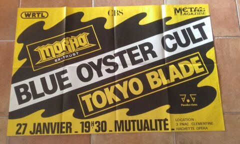 Blue Oyster Cult / Tokyo Blade / Morho : Affiche Originale C 80 Angers (49)