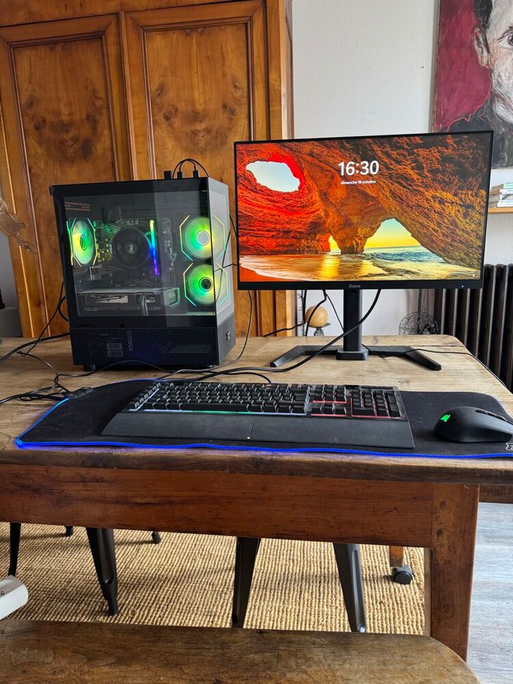 PC Gamer complet €" RX 7600 8 Go / Ryzen 5 / Ecran 180 Hz €" Tr&egrave;s bon &eacute;tat Matériel informatique