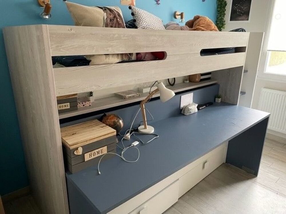 lit mezzanine avec bureau Mobilier enfants