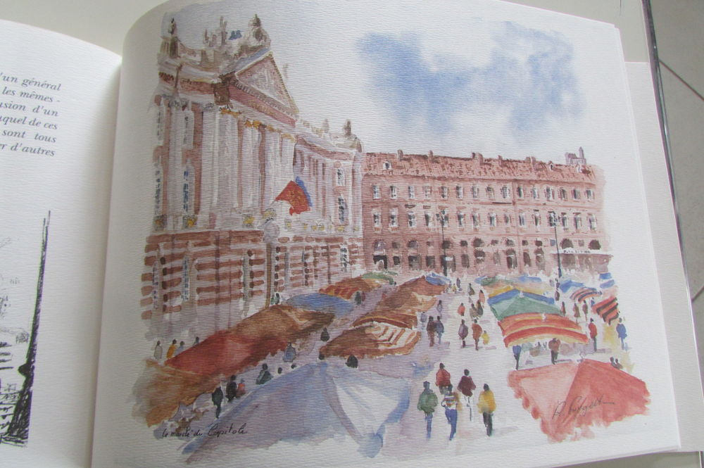 Livre Aquarelles Toulouse de Fuggetta et Destrem Ed Garonne Livres et BD