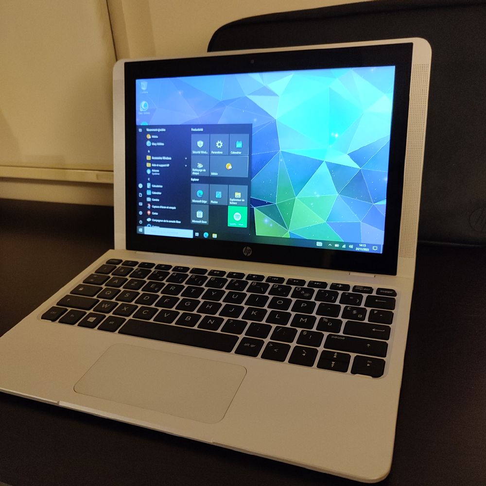 Tablette HP Tactile Hybride Pc Portable 2 en 1 Windows 10 Or Matériel informatique