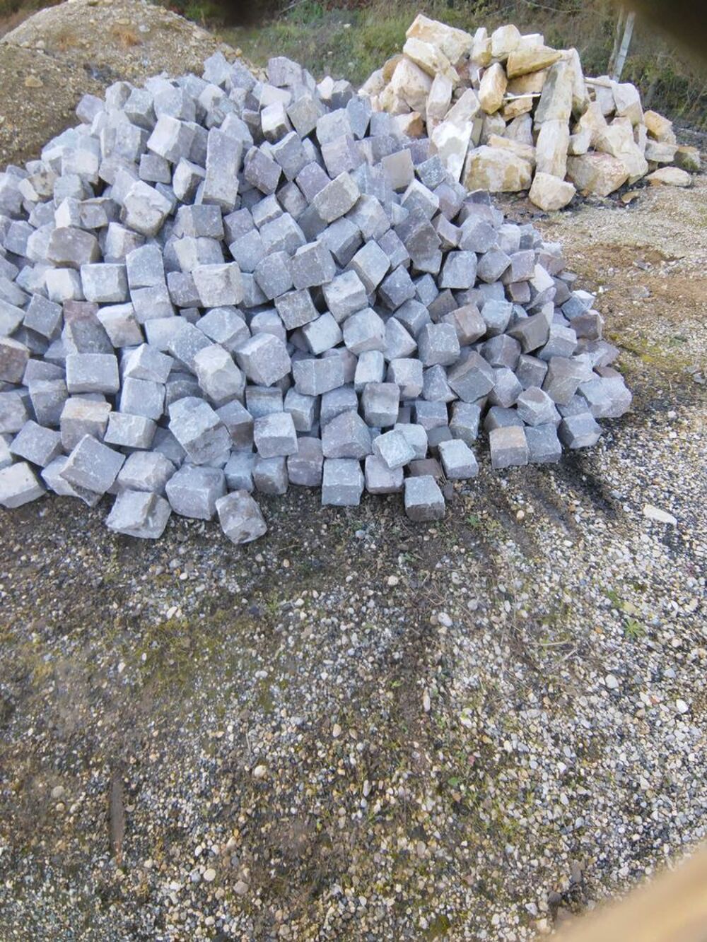pav&eacute; gris anthracite et ivoire Jardin