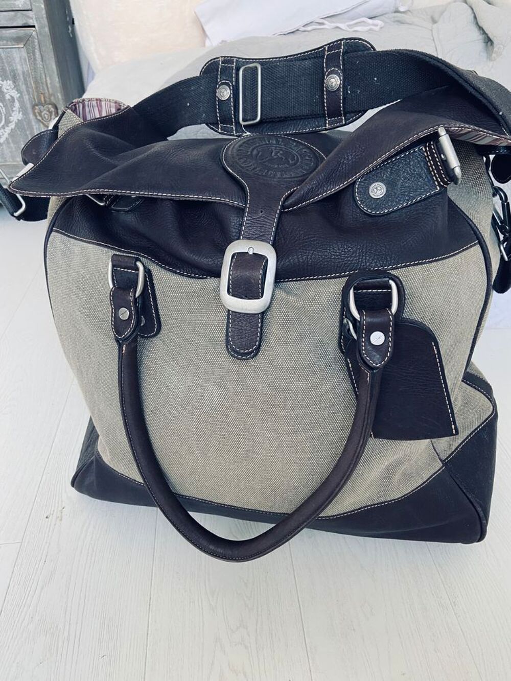 Grand sac cabas tissus cuir haut de gamme marque 
ORIGINAL Maroquinerie
