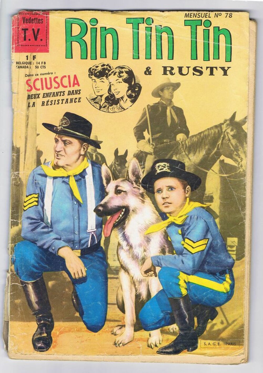 Revues RINTINTIN &amp; RUSTY anciennes (RIN TIN TIN) Livres et BD