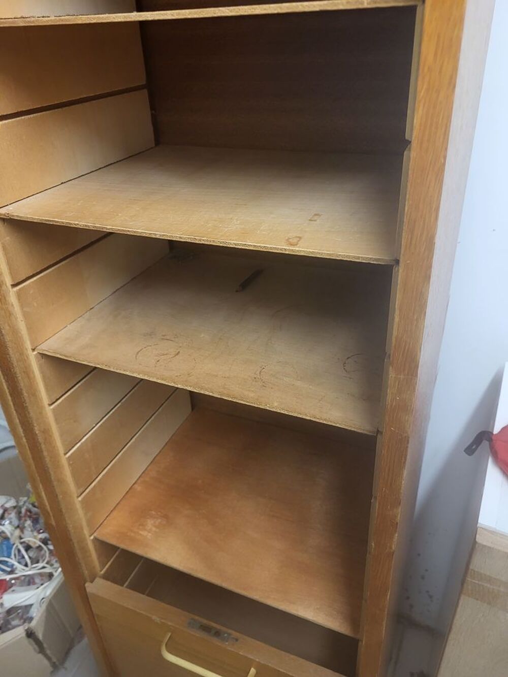 Meuble rangement papiers avec porte &agrave; glissi&egrave;re Meubles